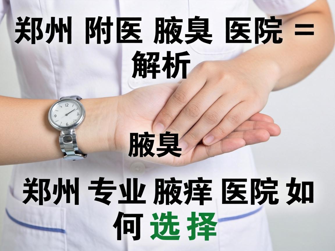 郑州附医腋臭医院解析，郑州专业腋臭医院如何选择