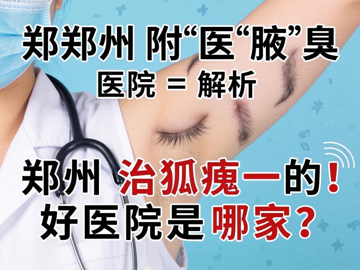 郑州附医腋臭医院解析，郑州治狐臭的好医院是哪家？
