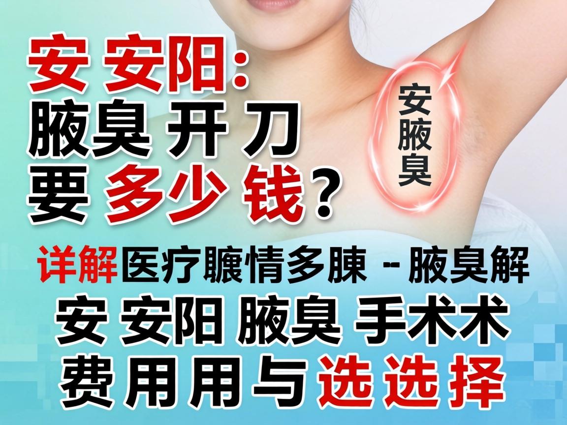安阳腋臭开刀要多少钱？详解安阳腋臭手术费用与选择