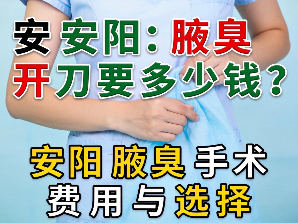 安阳腋臭开刀要多少钱？详解安阳腋臭手术费用与选择