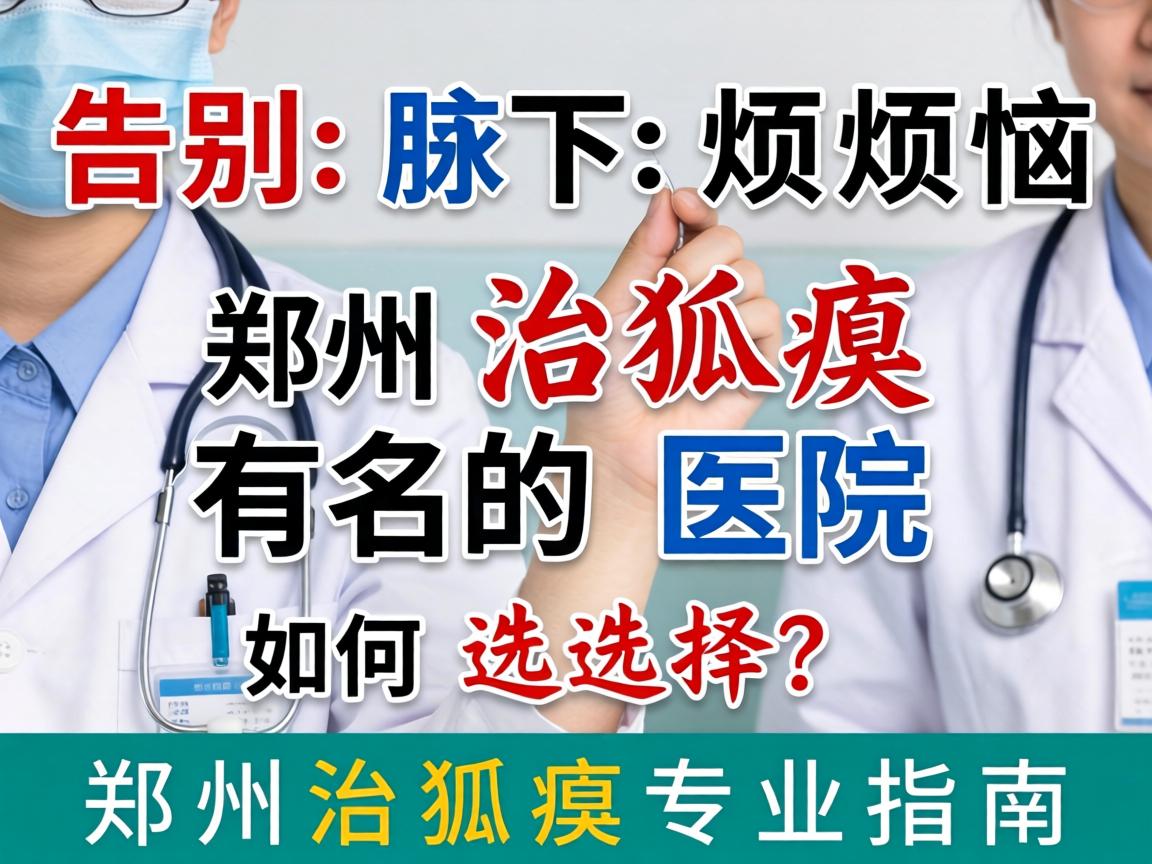 告别腋下烦恼，郑州治狐臭有名的医院如何选择？郑州治狐臭专业指南