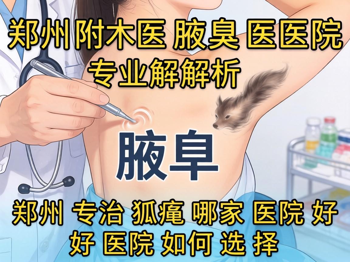 郑州附医腋臭医院专业解析，郑州专治狐臭哪家医院好，好医院如何选择