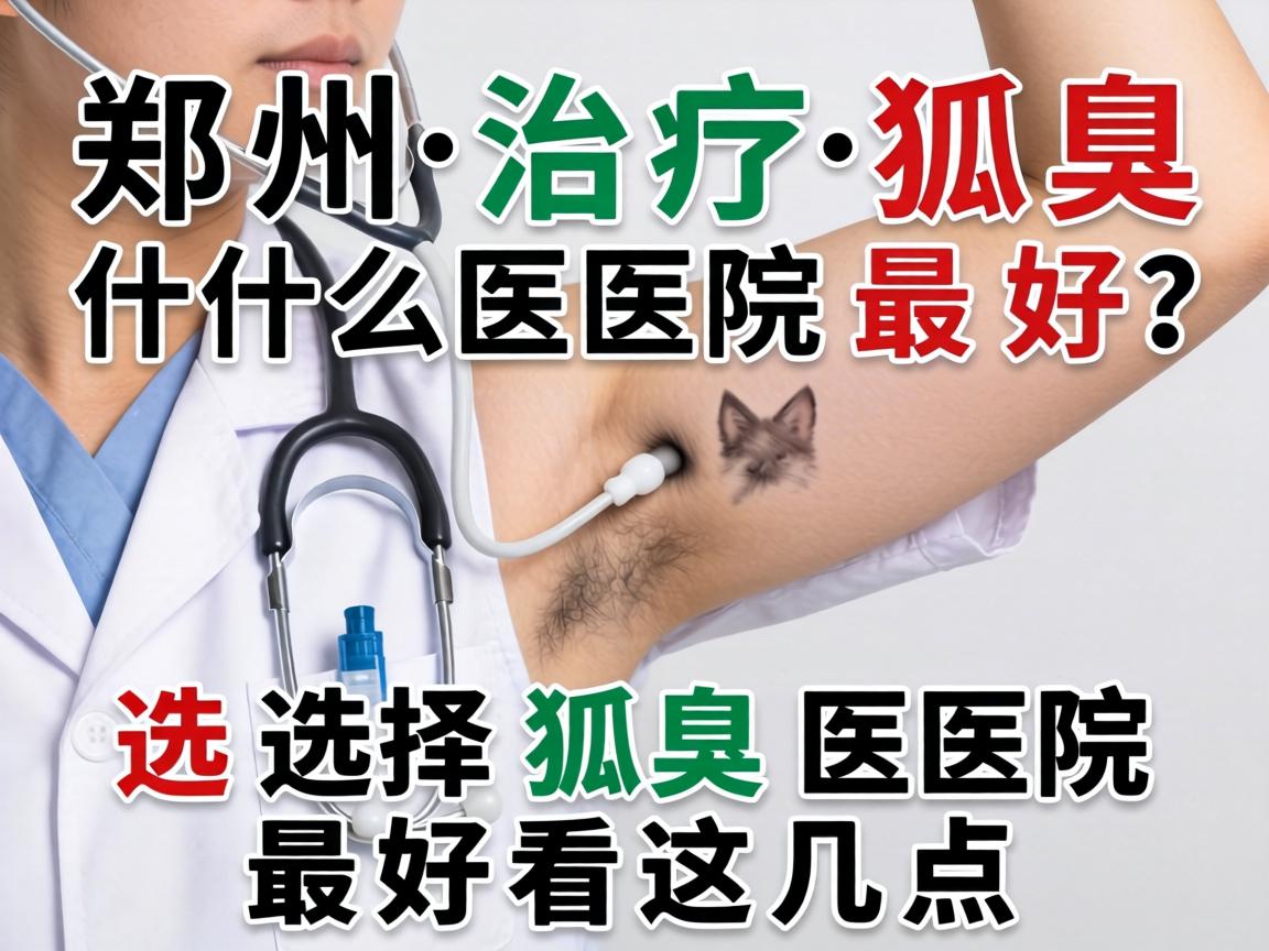 郑州治疗狐臭什么医院最好？选择狐臭医院最好看这几点