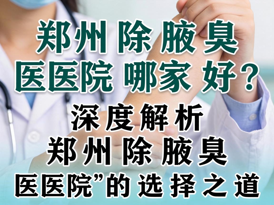 郑州除腋臭医院哪家好？深度解析郑州除腋臭医院的选择之道