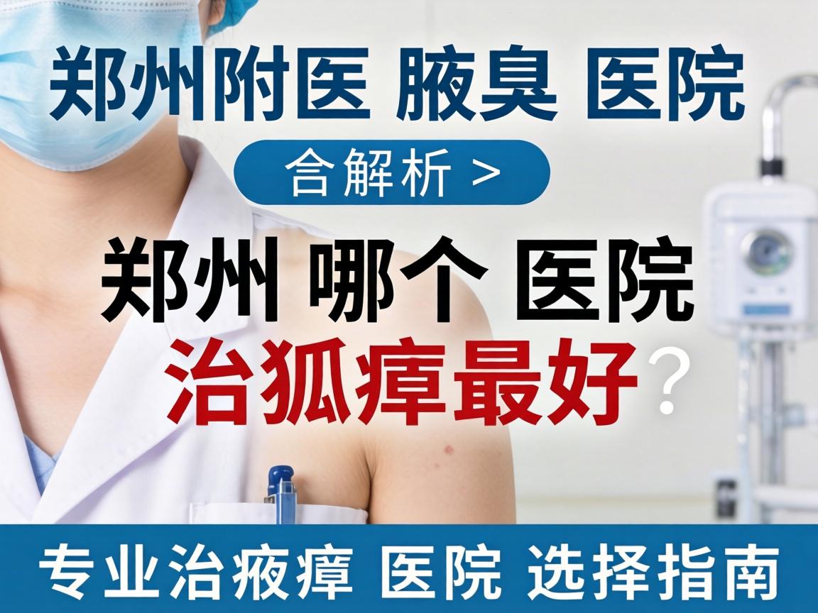 郑州附医腋臭医院解析，郑州哪个医院冶狐臭最好？专业冶狐臭医院选择指南