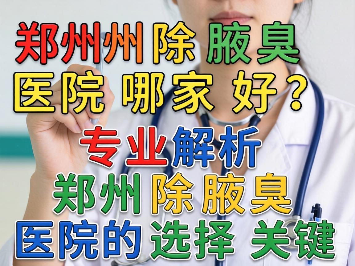 郑州除腋臭医院哪家好？专业解析郑州除腋臭医院的选择关键