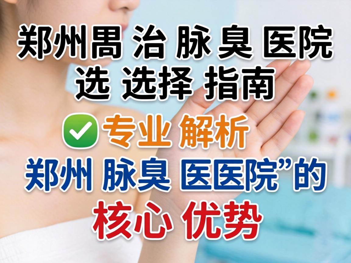 郑州治腋臭医院选择指南，专业解析郑州腋臭医院的核心优势