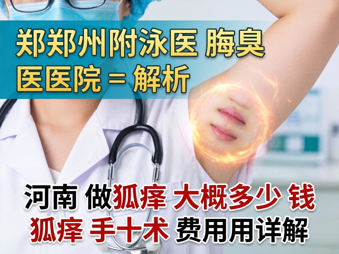 郑州附医腋臭医院解析，河南做狐臭大概多少钱，狐臭手术费用详解