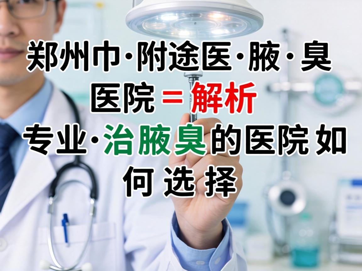 郑州附医腋臭医院解析，专业治腋臭的医院如何选择