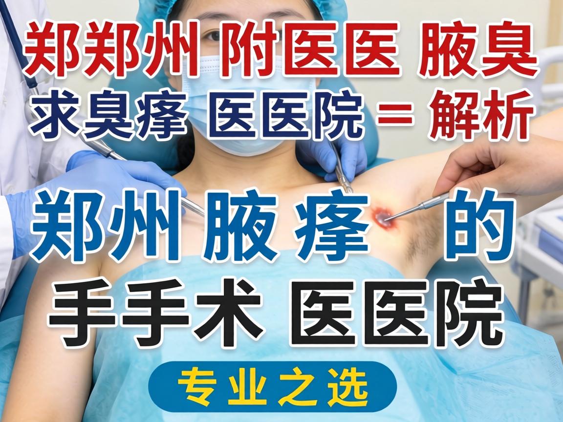 郑州附医腋臭医院解析，郑州腋臭手术医院的专业之选