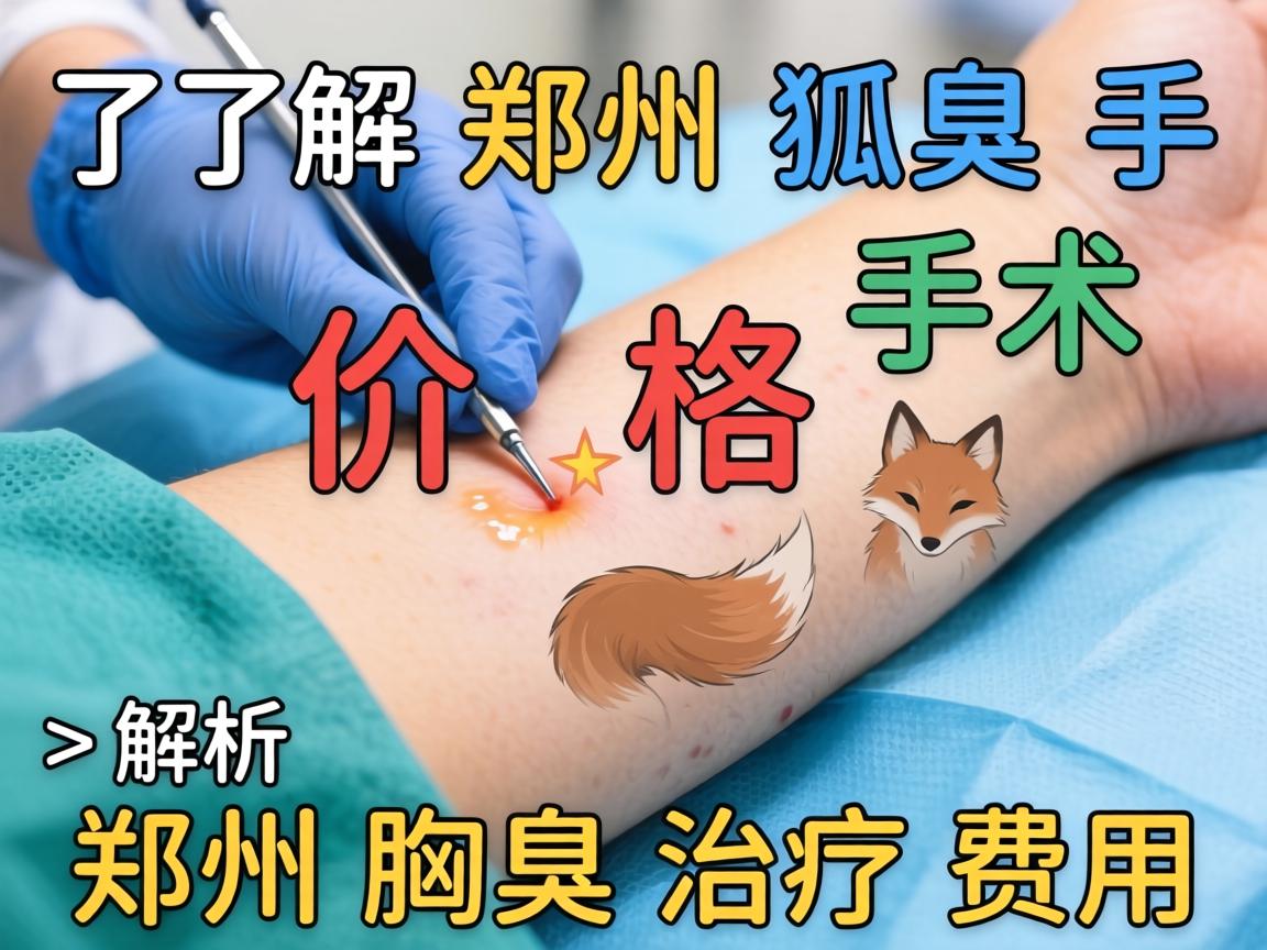 了解郑州狐臭手术价格 解析郑州腋臭治疗费用