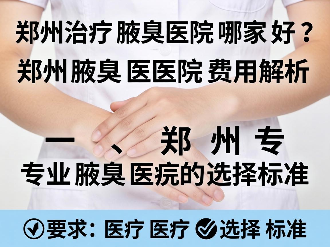 郑州治疗腋臭医院哪家好？郑州腋臭医院费用解析
一，郑州专业腋臭医院的选择标准