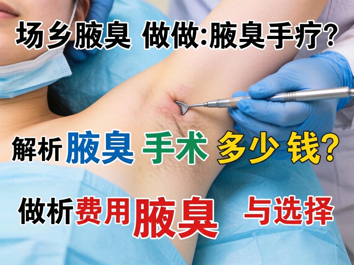 在新乡做腋臭手术多少钱？解析腋臭手术费用与选择