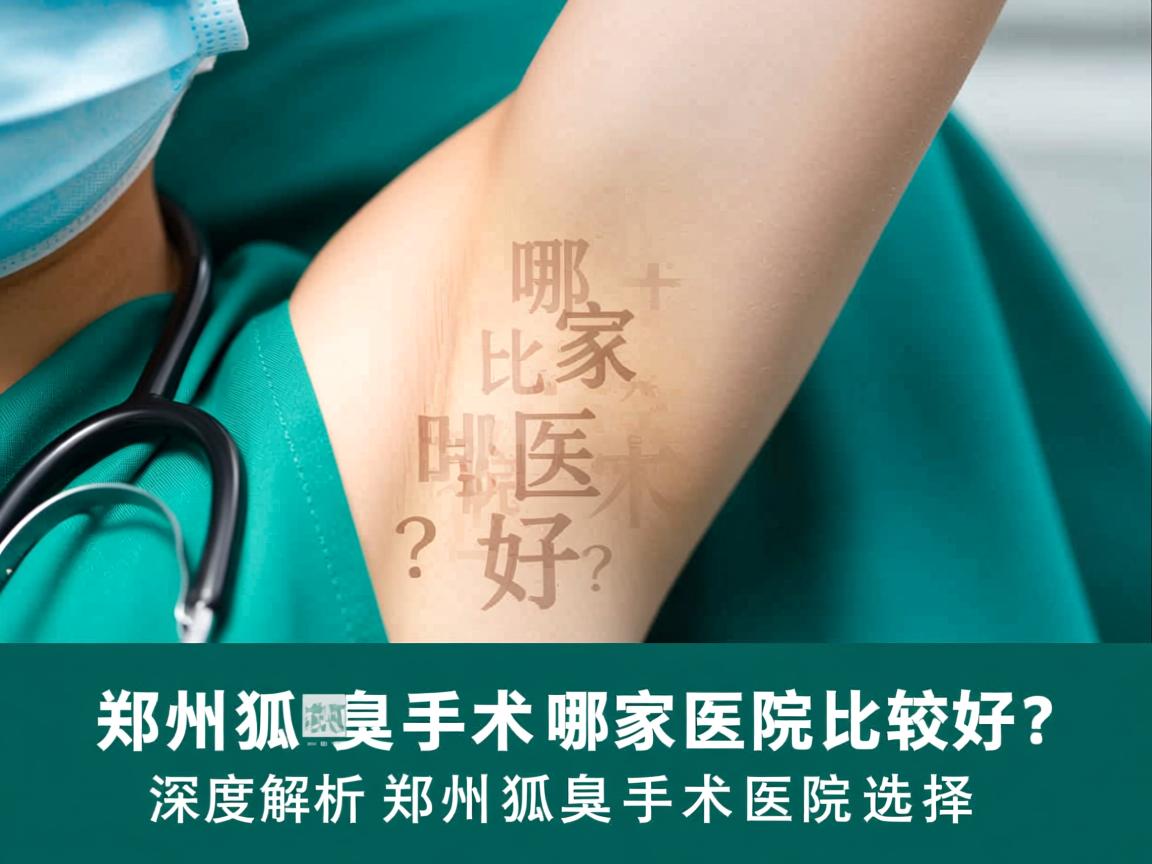 郑州狐臭手术哪家医院比较好？深度解析郑州狐臭手术医院选择