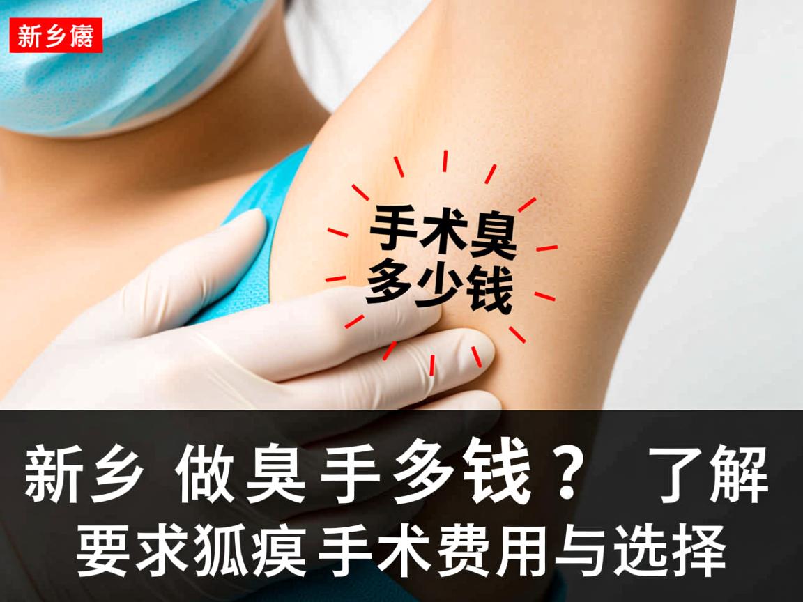 新乡做狐臭手术多少钱？了解狐臭手术费用与选择