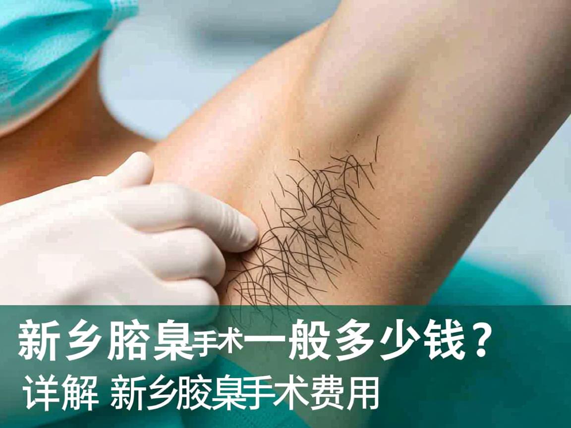 新乡腋臭手术一般多少钱？详解新乡腋臭手术费用