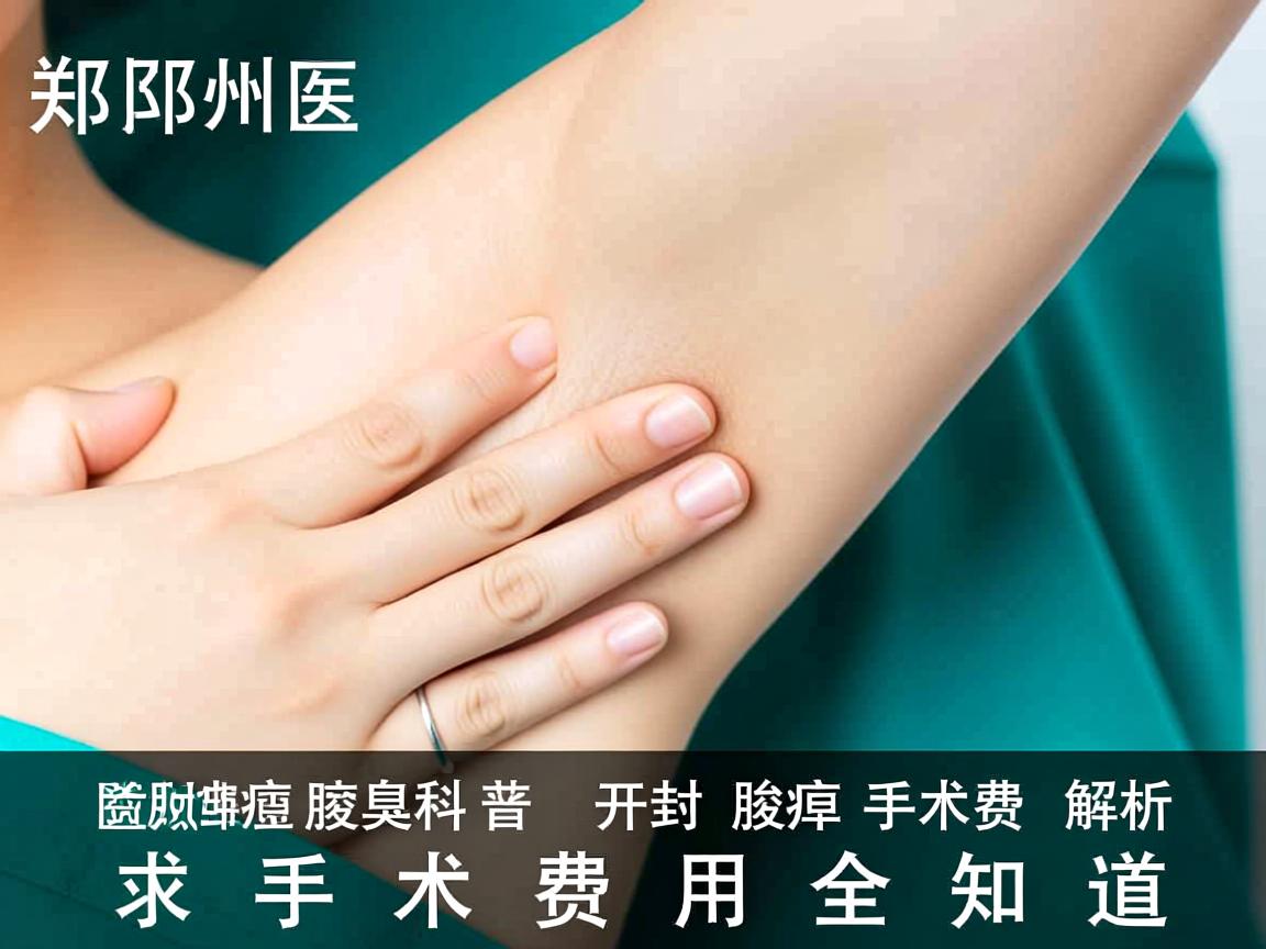 郑州附医腋臭科普，开封腋臭手术费解析，腋臭手术费用全知道