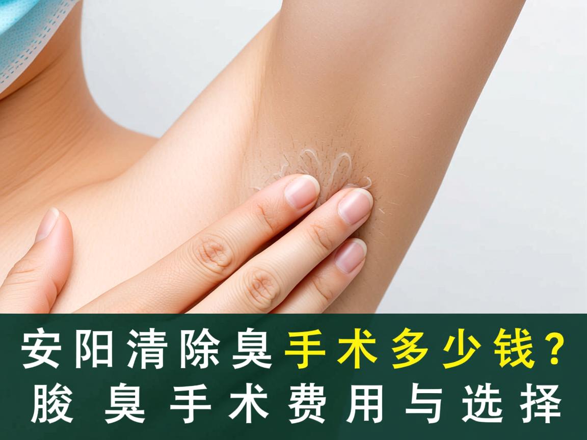 安阳清除腋臭手术多少钱？解析腋臭手术费用与选择
