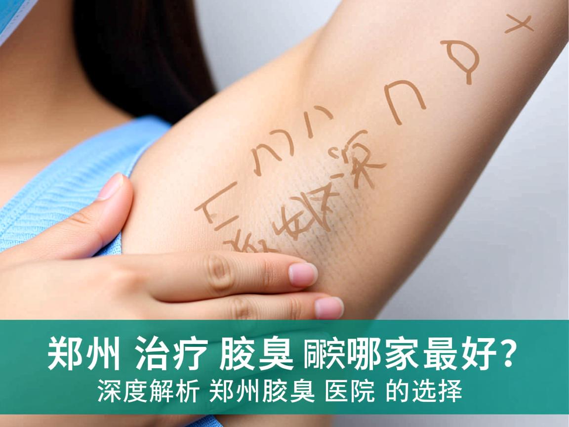 郑州治疗腋臭医院哪家最好？深度解析郑州腋臭医院的选择
