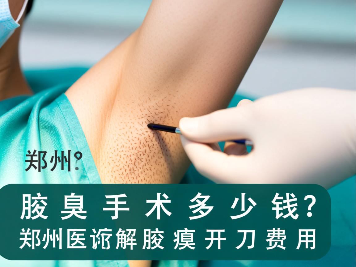 郑州腋臭手术多少钱？郑州附医详解腋臭开刀费用