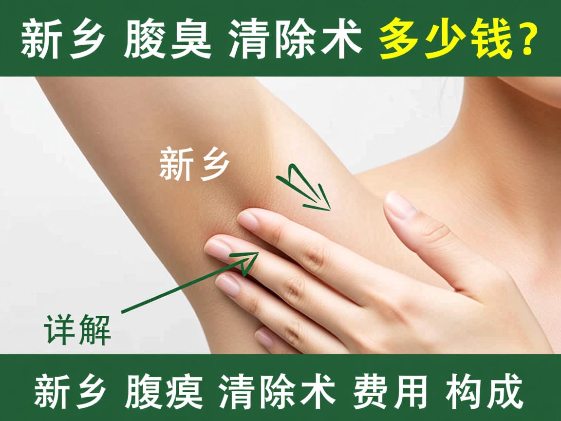 新乡腋臭清除术多少钱？详解新乡腋臭清除术费用构成