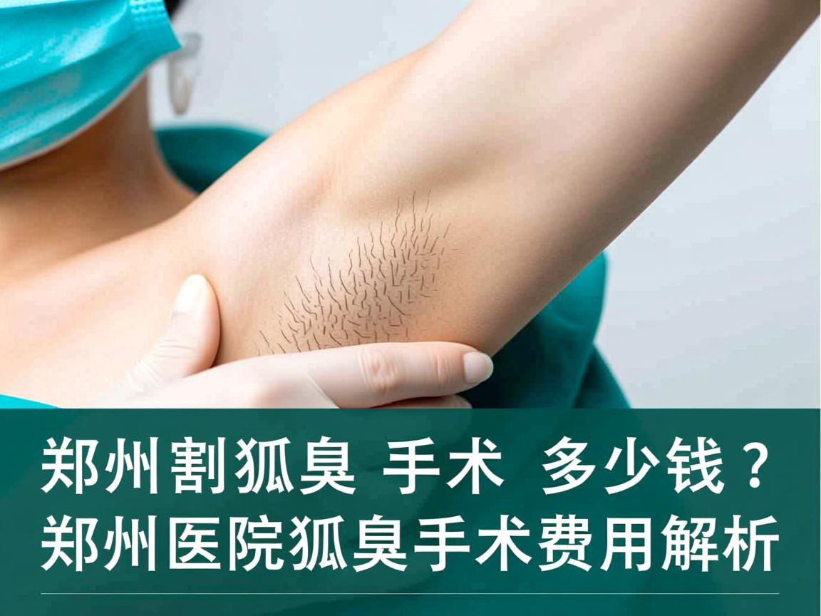 郑州割狐臭手术多少钱？郑州医院狐臭手术费用解析