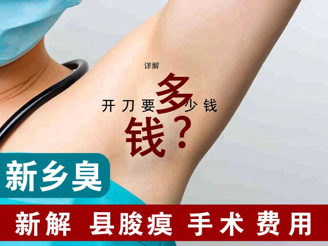 新乡腋臭开刀要多少钱？详解新乡腋臭手术费用