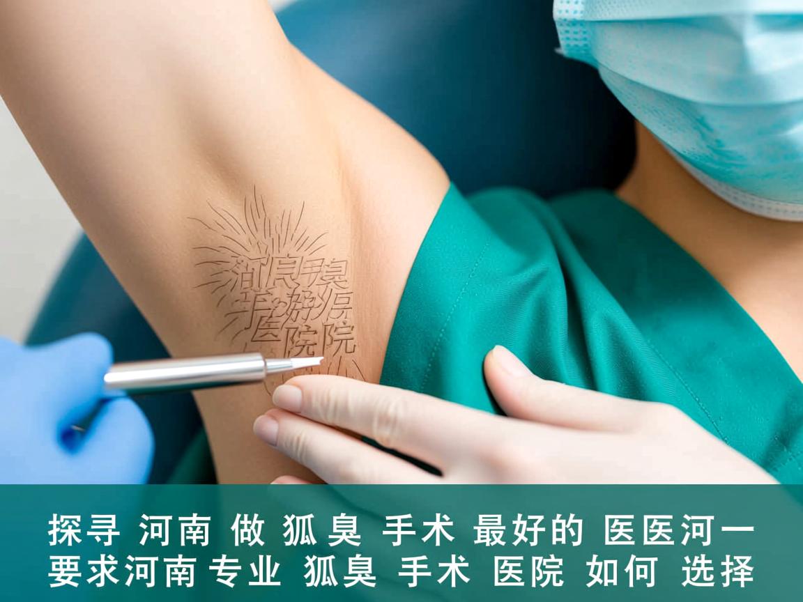 探寻河南做狐臭手术最好的医院，河南专业狐臭手术医院如何选择