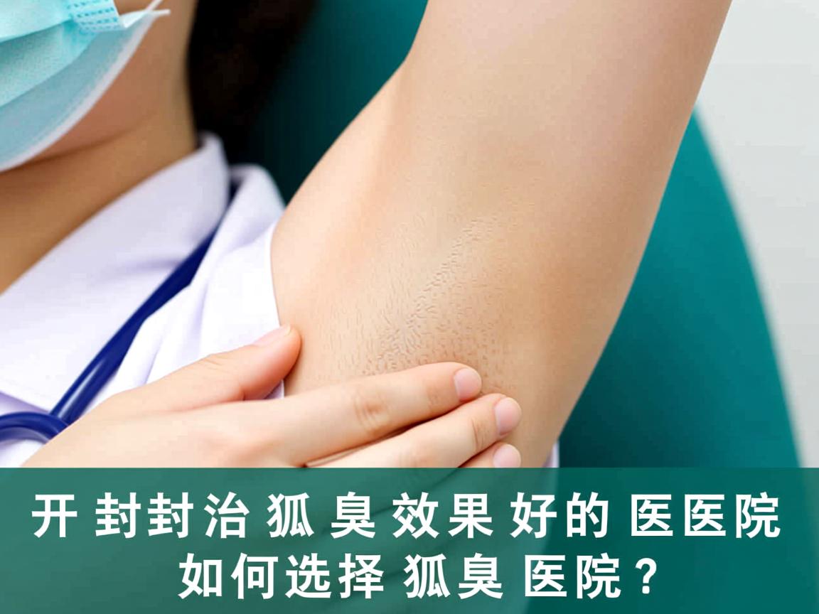 开封治狐臭效果好的医院，如何选择狐臭医院？
