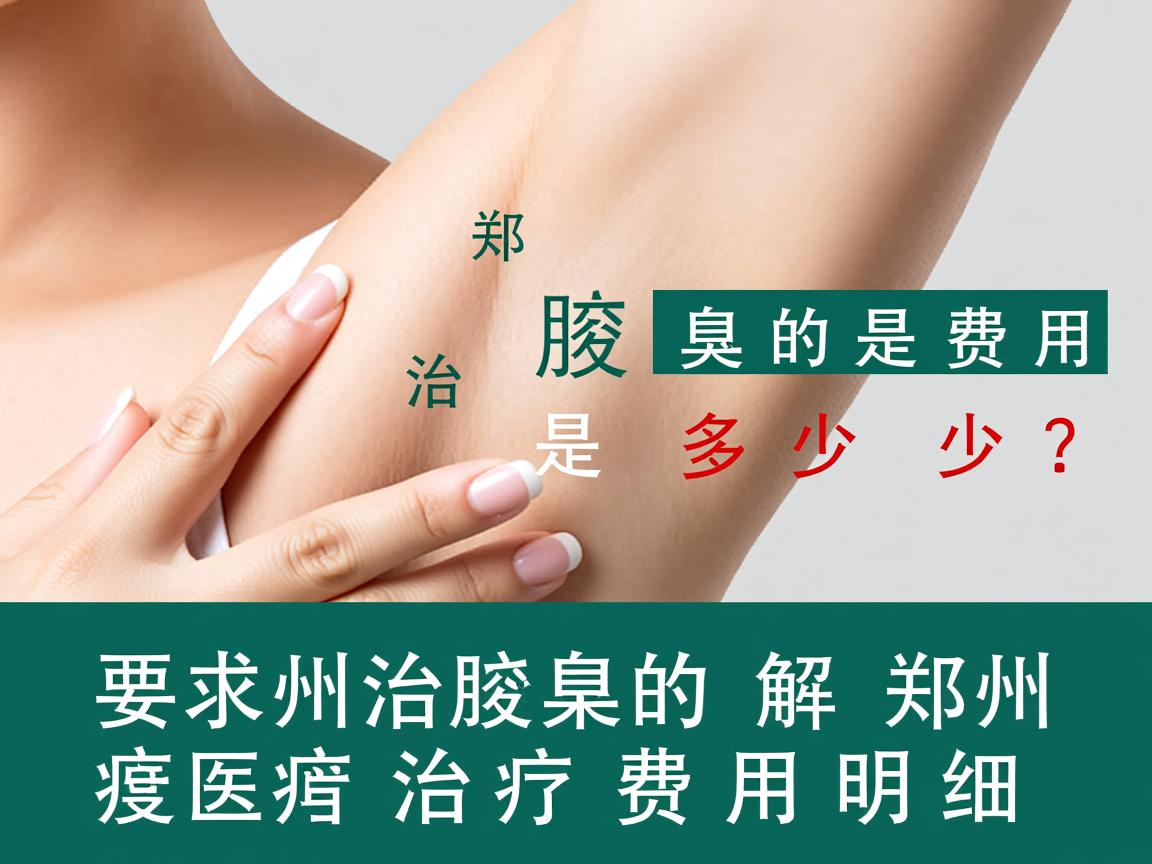 郑州治腋臭的费用是多少？深度解析郑州腋臭治疗费用明细