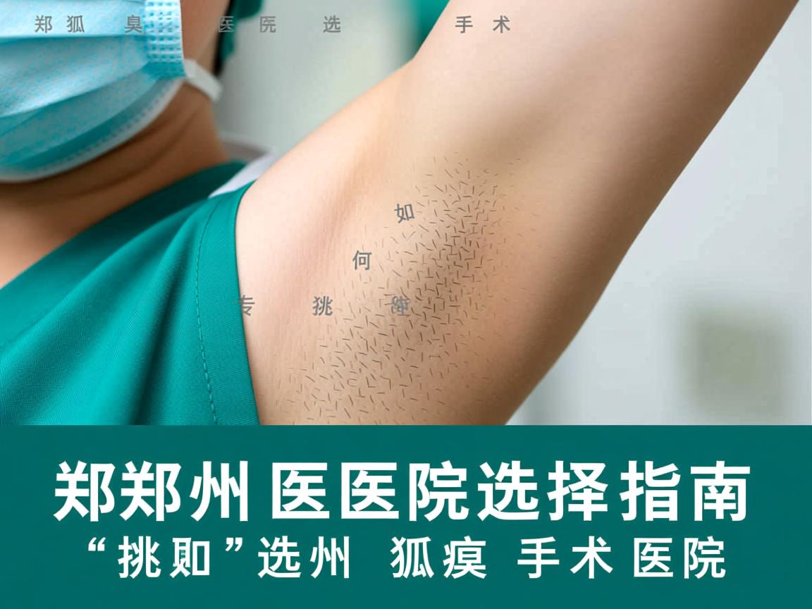 郑州狐臭手术医院选择指南，如何挑选专业的郑州狐臭手术医院