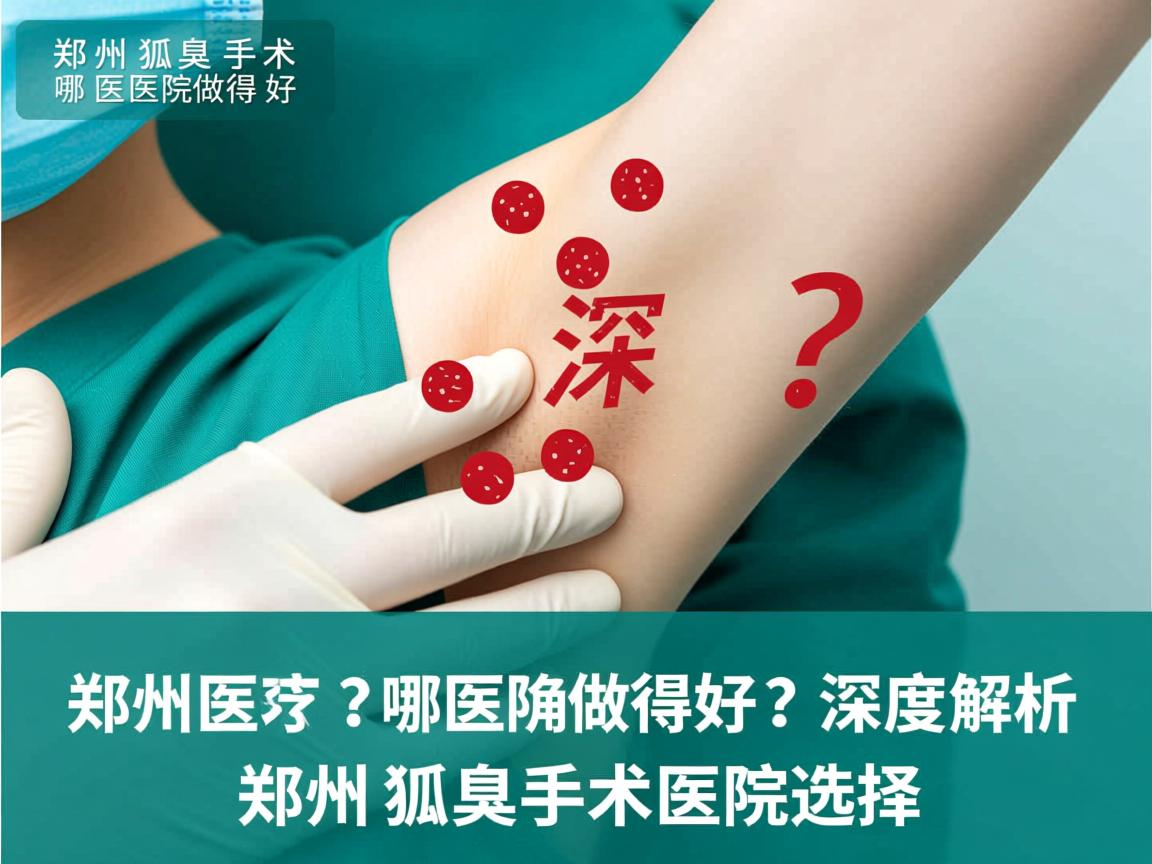 郑州狐臭手术哪医院做得好？深度解析郑州狐臭手术医院选择