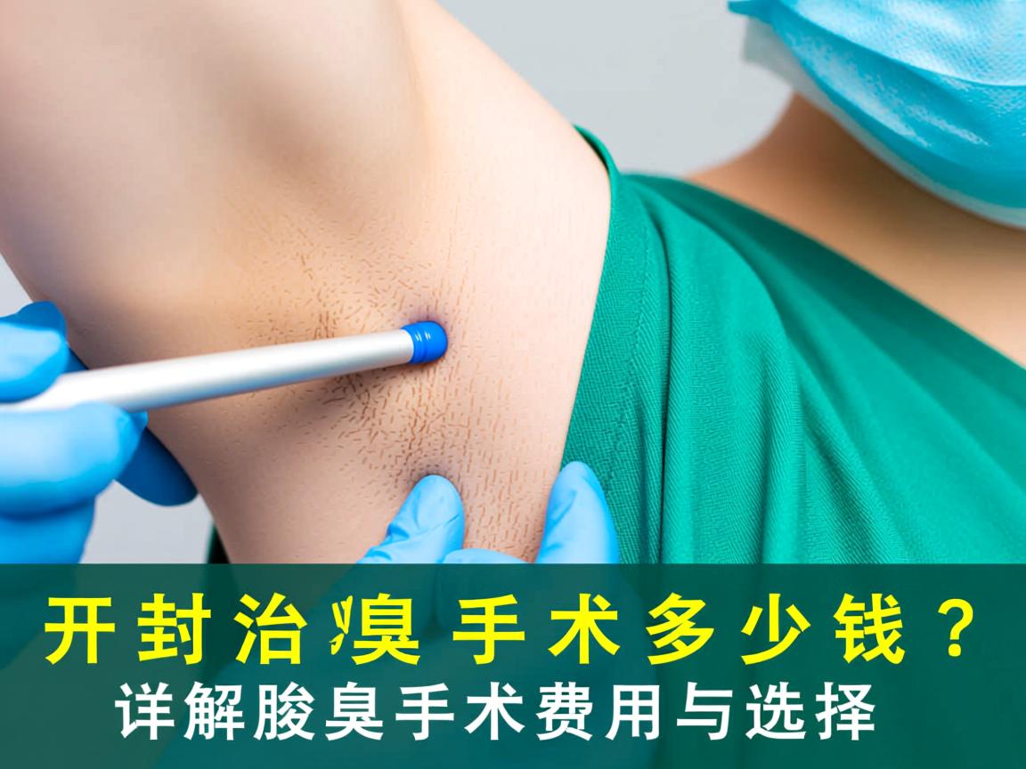 开封治腋臭手术多少钱？详解腋臭手术费用与选择