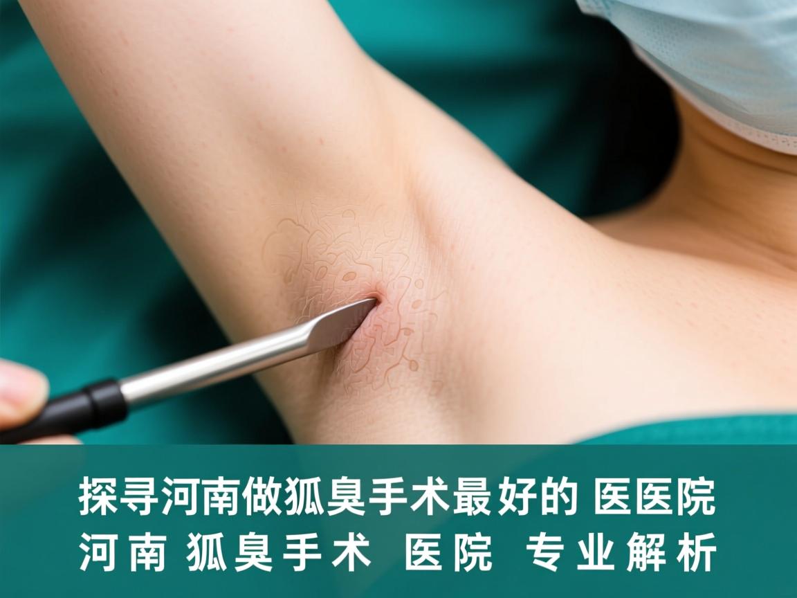 探寻河南做狐臭手术最好的医院，河南狐臭手术医院专业解析