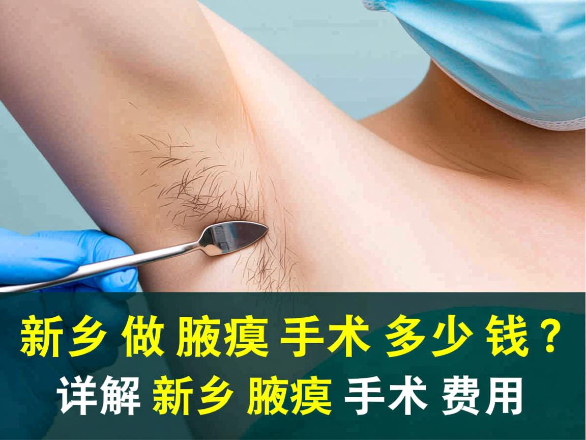 在新乡做腋臭手术多少钱？详解新乡腋臭手术费用