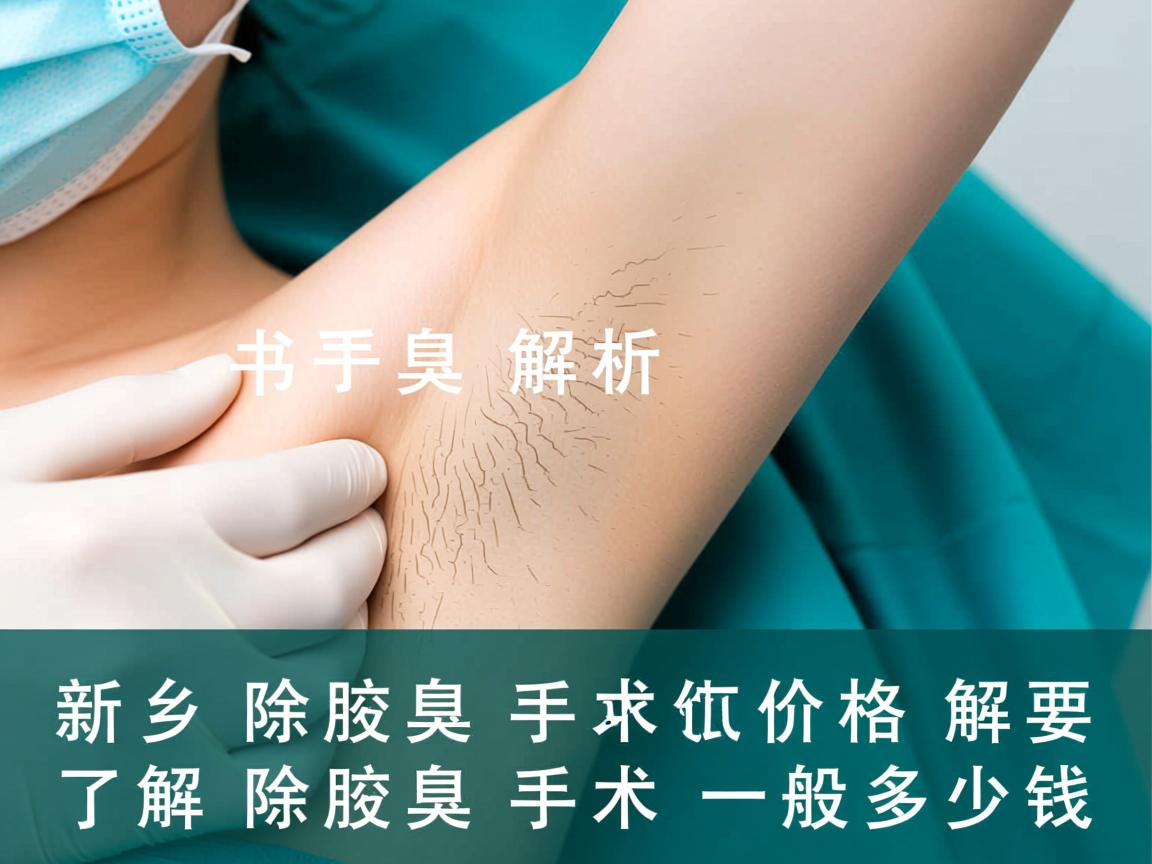 新乡除腋臭手术价格解析，了解除腋臭手术一般多少钱