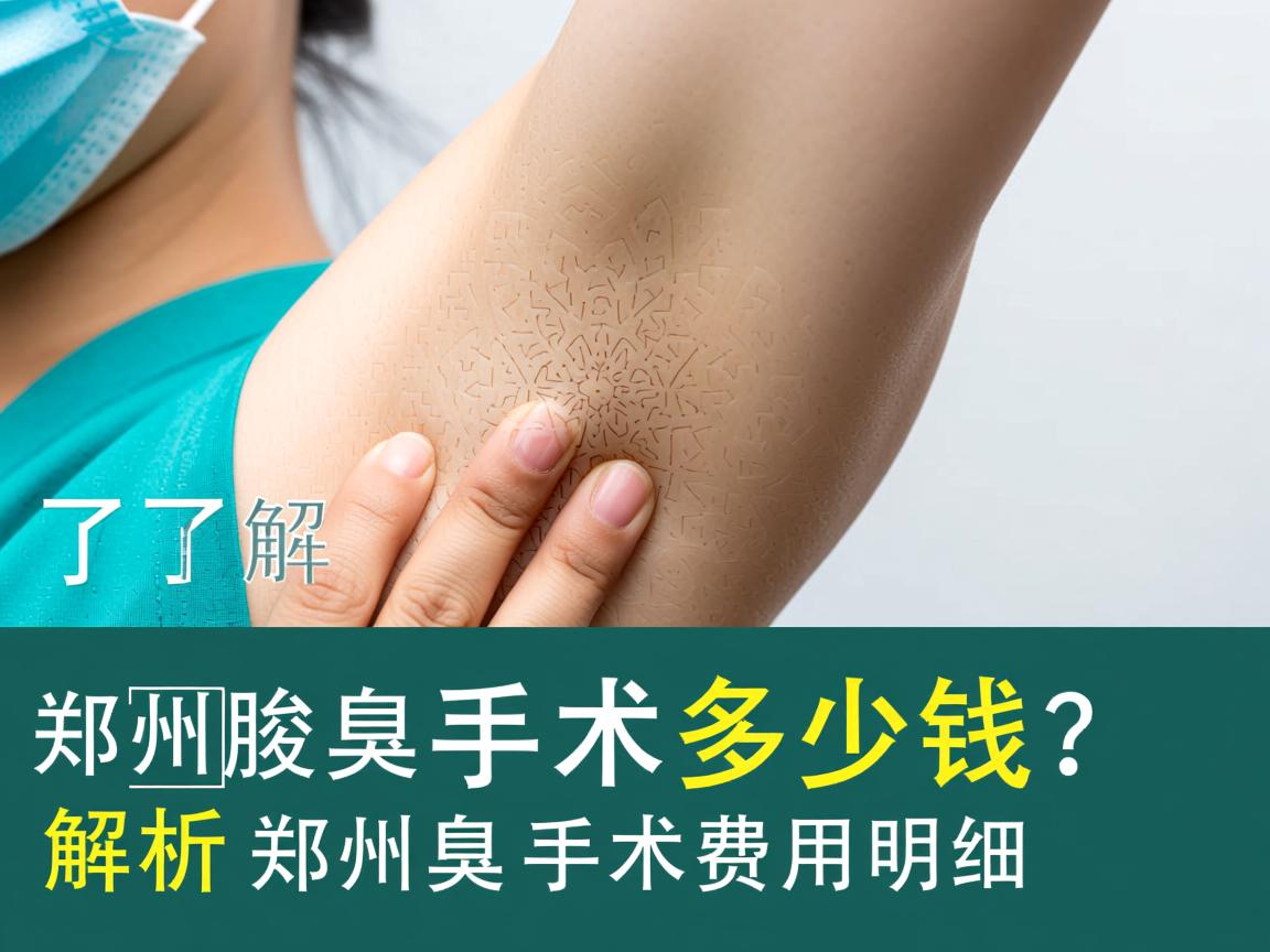 了解郑州腋臭手术多少钱？解析郑州腋臭手术费用明细