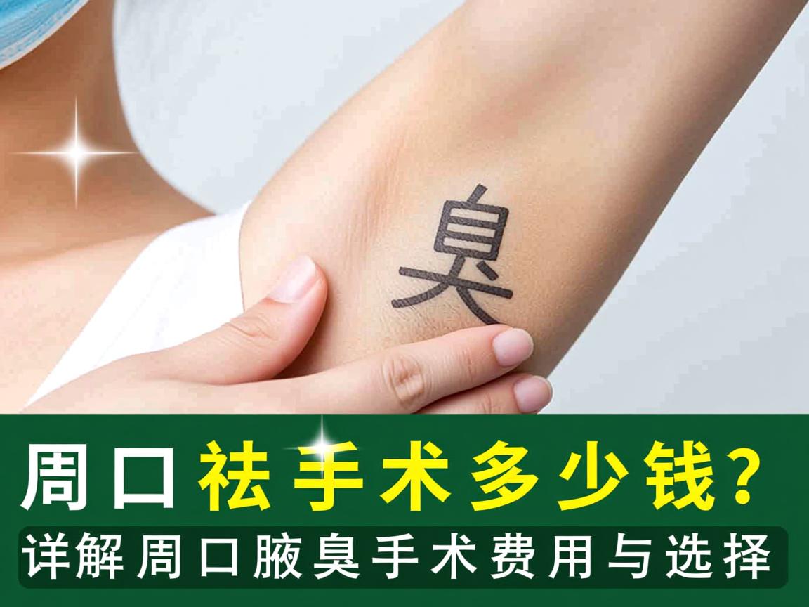 周口祛腋臭手术多少钱？详解周口腋臭手术费用与选择