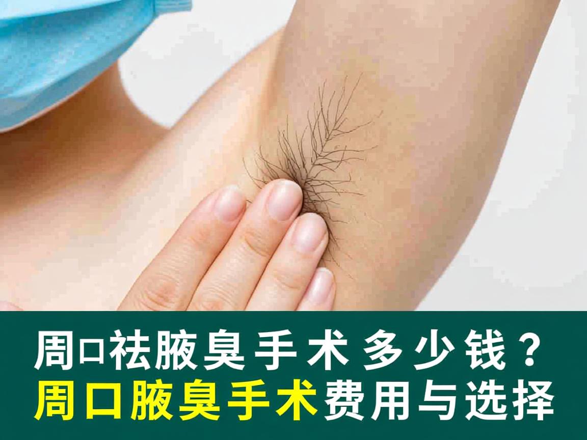 周口祛腋臭手术多少钱？详解周口腋臭手术费用与选择