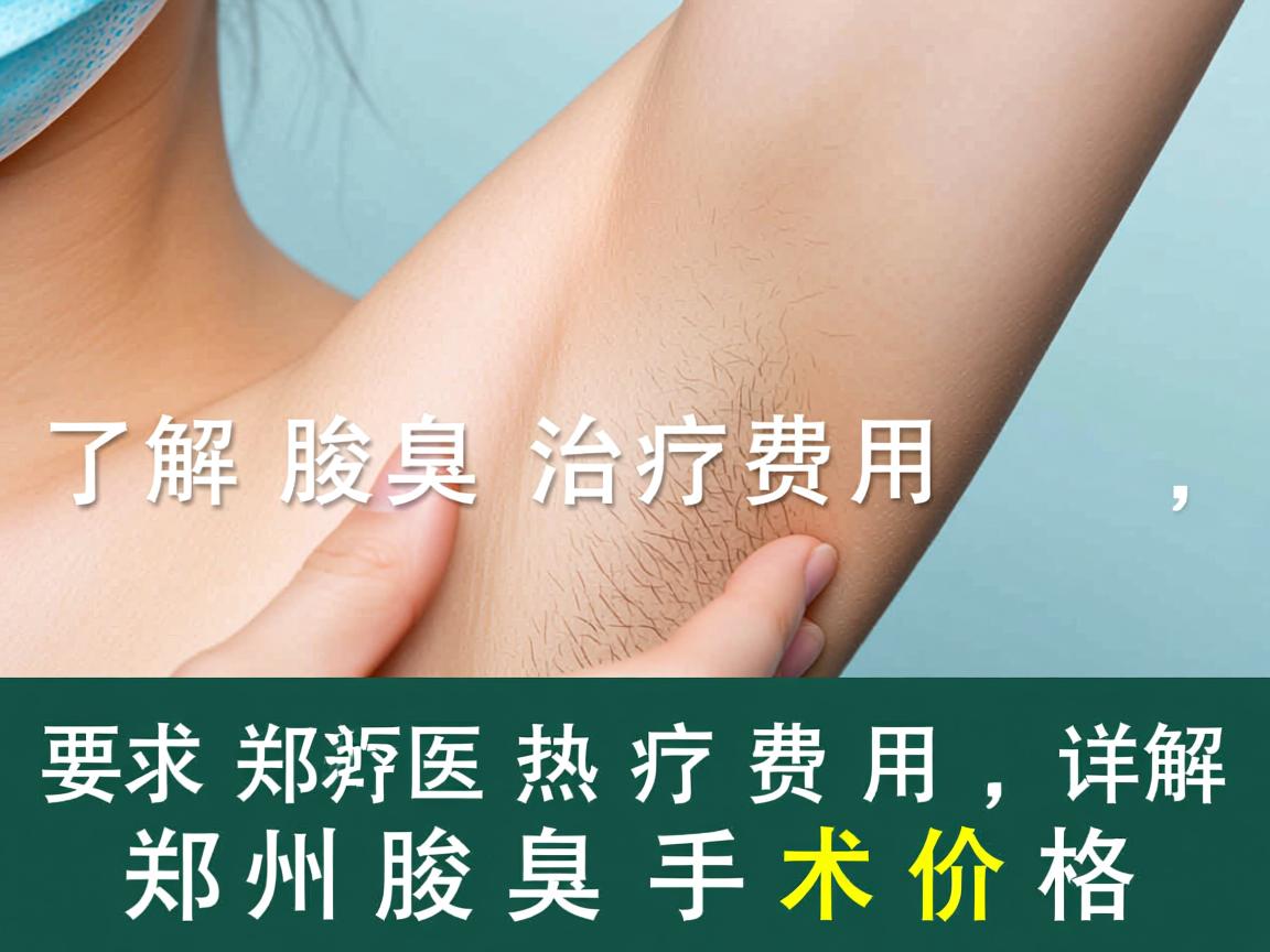 了解郑州腋臭治疗费用，详解郑州腋臭手术价格