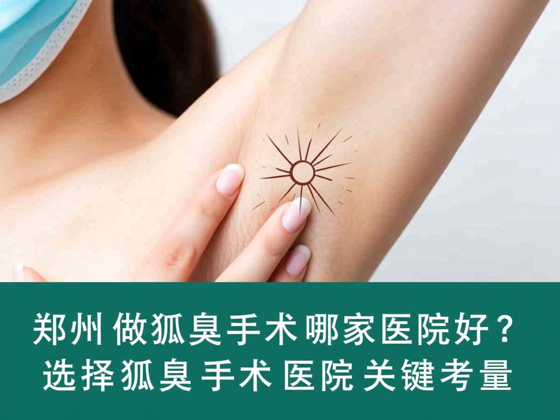 郑州做狐臭手术哪家医院好？选择狐臭手术医院的关键考量