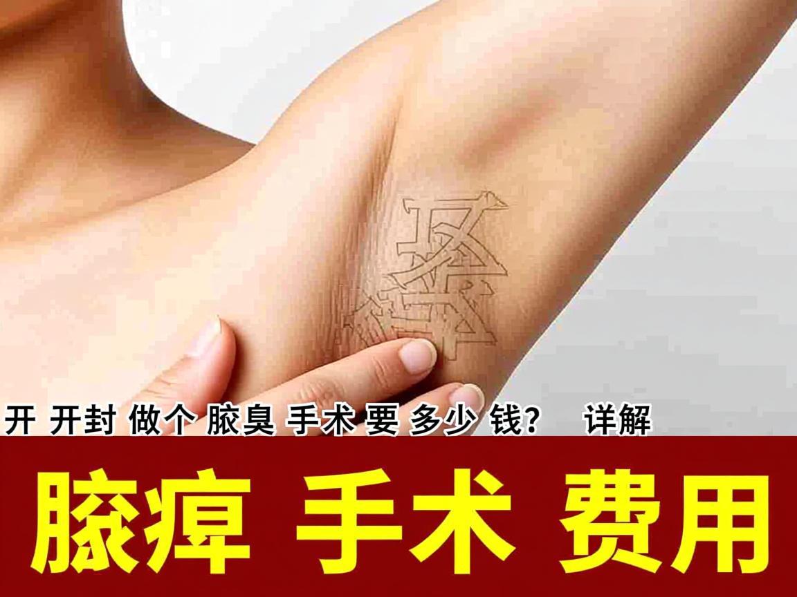 在开封做个腋臭手术要多少钱？详解开封腋臭手术费用