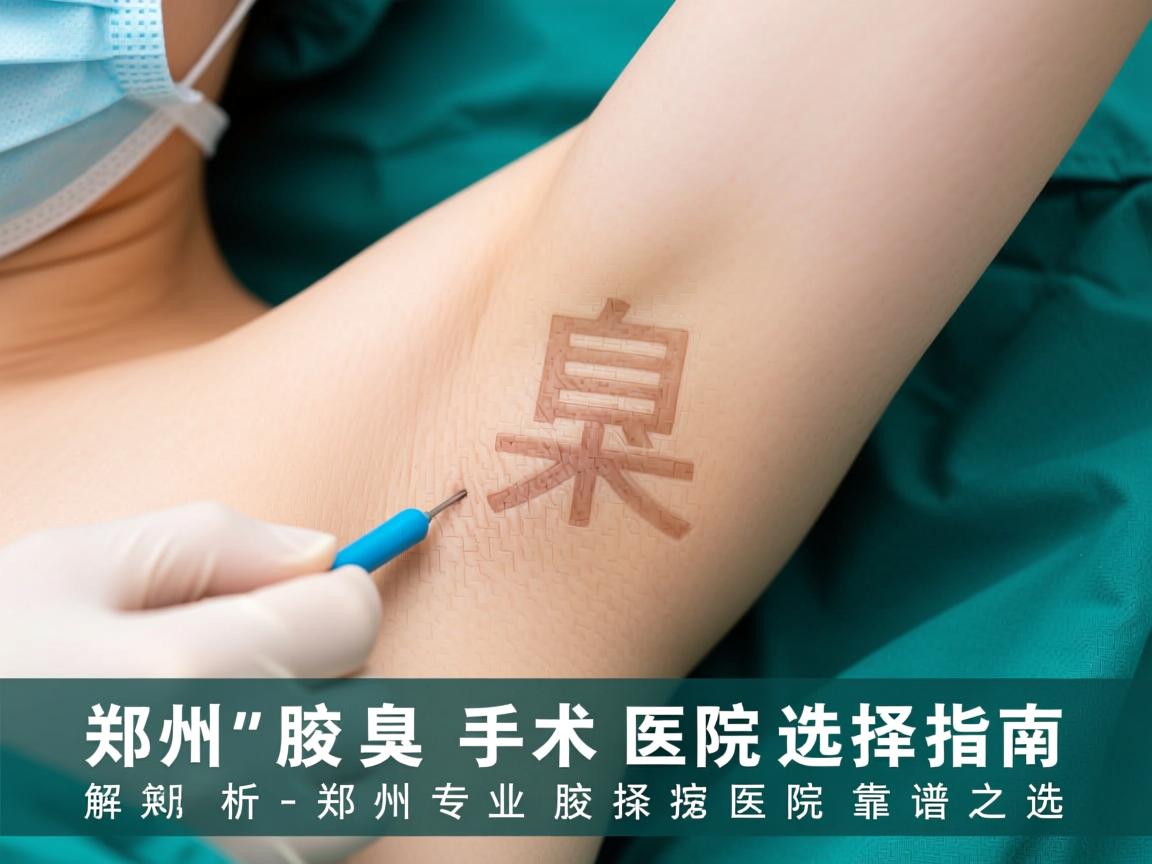 郑州腋臭手术医院选择指南，解析郑州专业腋臭医院的靠谱之选