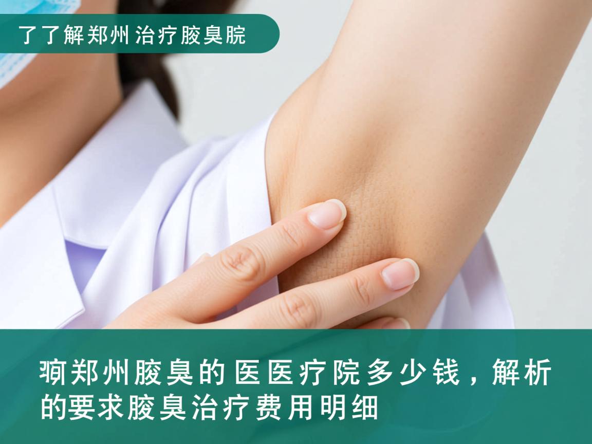 了解郑州治疗腋臭的医院多少钱，解析郑州腋臭治疗费用明细