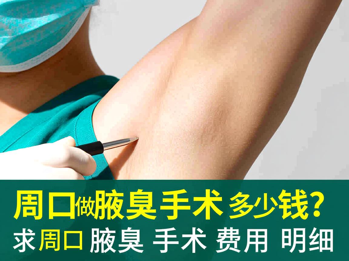 周口做腋臭手术多少钱？解析周口腋臭手术费用明细