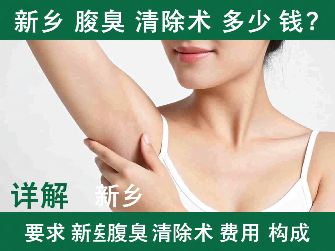 新乡腋臭清除术多少钱？详解新乡腋臭清除术费用构成