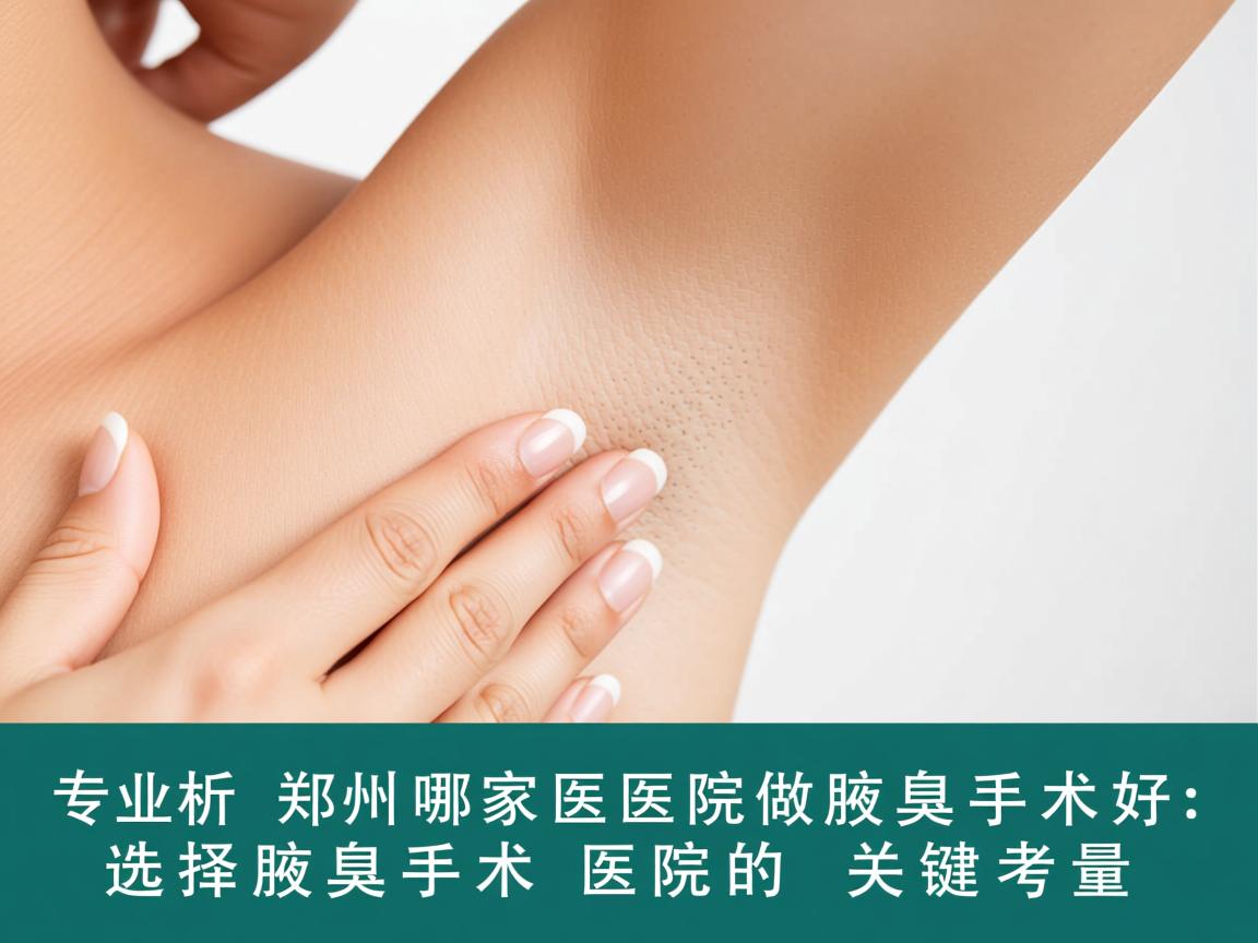 专业解析，郑州哪家医院做腋臭手术好，选择腋臭手术医院的关键考量