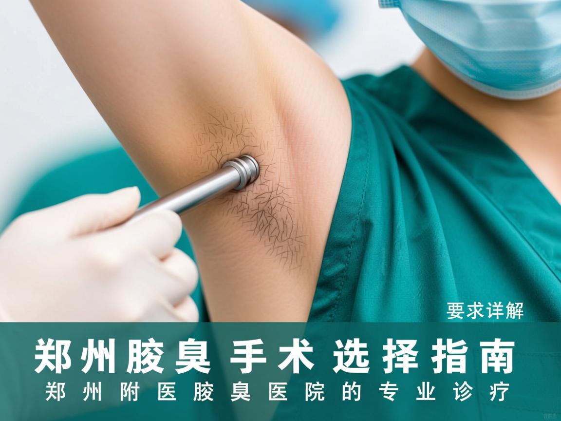 郑州腋臭手术选择指南，详解郑州附医腋臭医院的专业诊疗