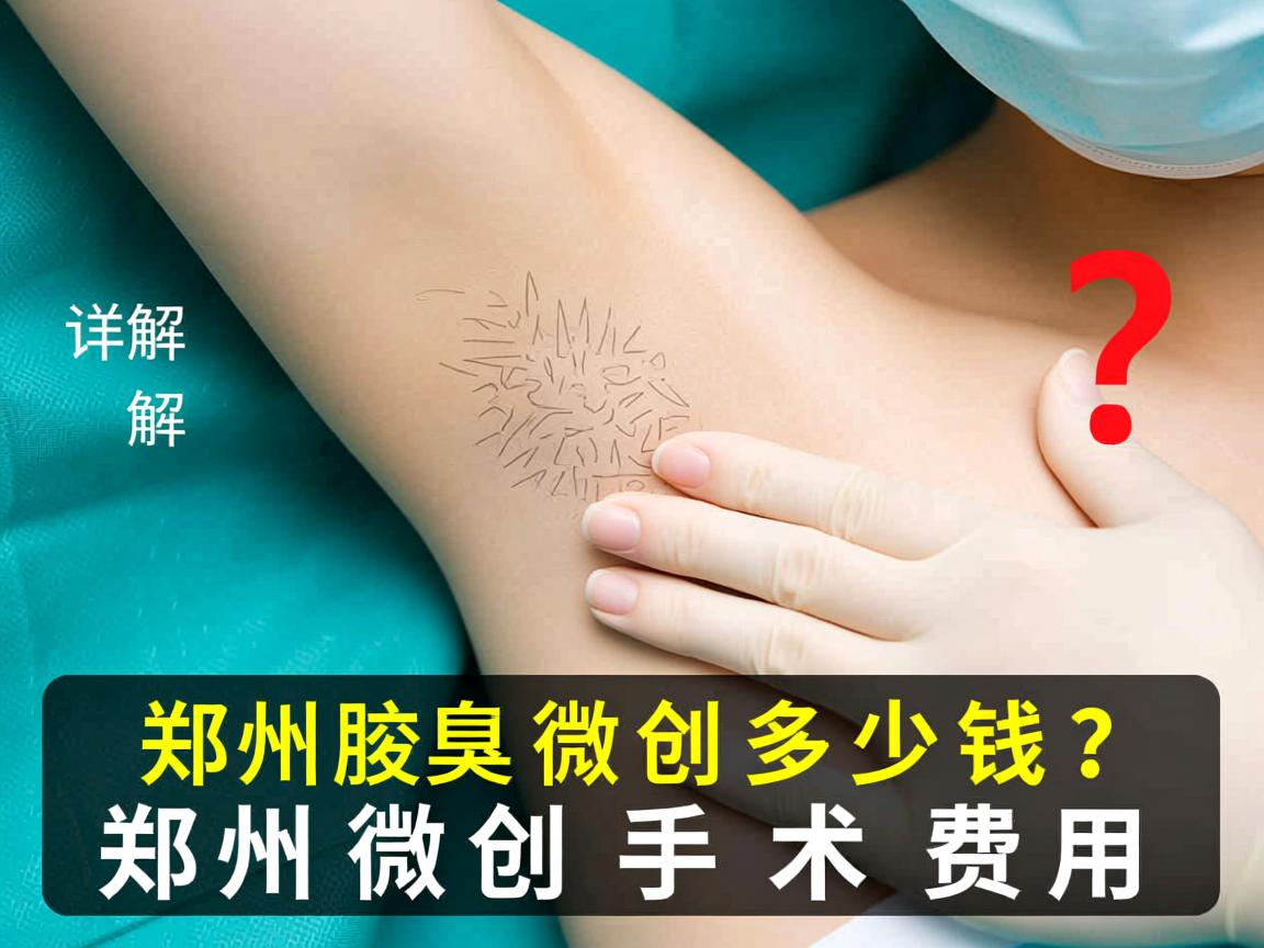 郑州腋臭微创多少钱？详解郑州腋臭微创手术费用