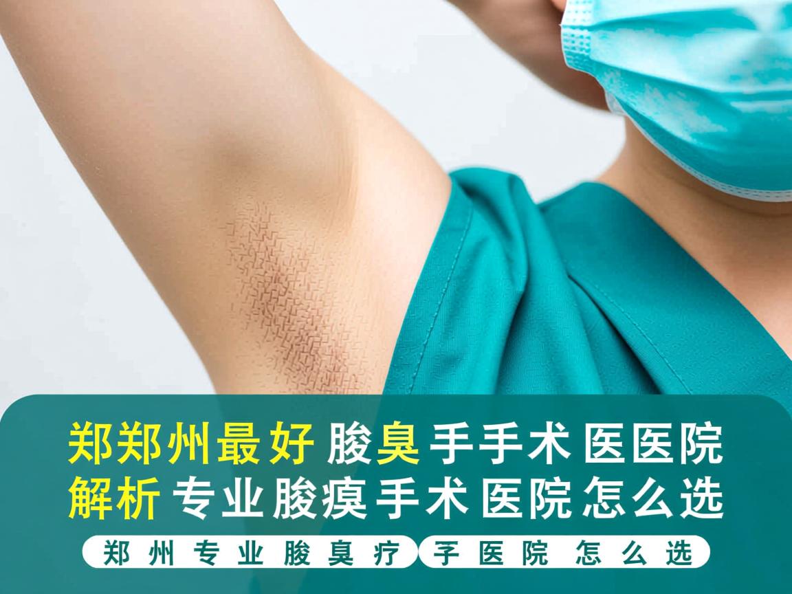 郑州最好腋臭手术医院解析，郑州专业腋臭手术医院怎么选